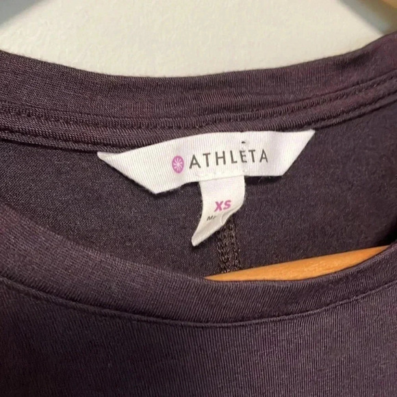 NWT Athleta long and lean wira eggplant purple  tee - Picture 4 of 8